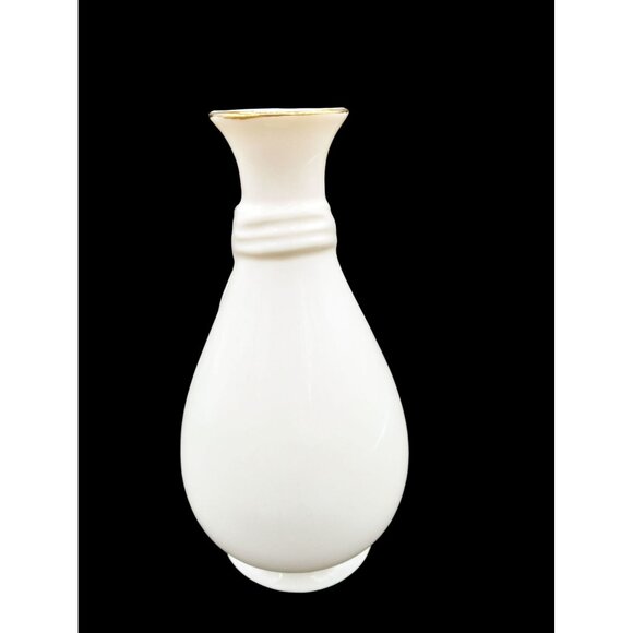 Cameo Ribbon Vase Royal Heritage Hand-Painted Floral Design Bow 6 Inch Vintage - Picture 10 of 16